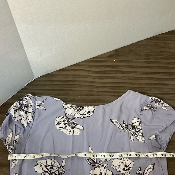 FREE PEOPLE PERIWINKLE RITA TIERED PLUNGE BACK MIDI DRESS - Picture 14 of 16